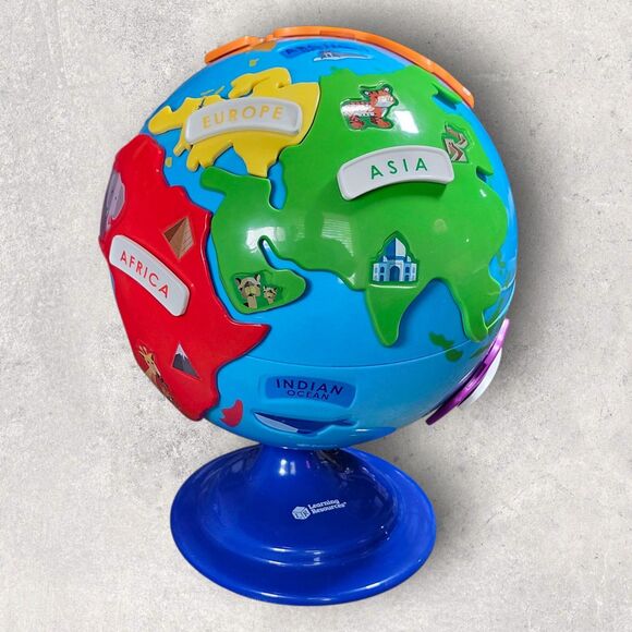 Learning Resources Puzzle Globe Educational Toy Continents Map Preschool Learn - Picture 4 of 10